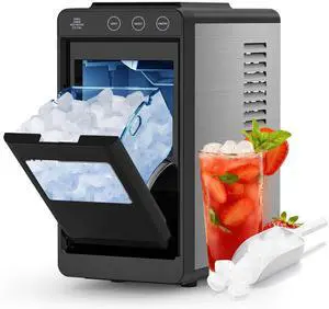 Ice Maker Countertop, Portable Ice Machine with Basket and Scoop, 8 Cubes in 6 Mins, 26 lbs/24H, Auto-Cleaning Commercial Ice Maker for Kitchen, RV, Camping, Black Ice Maker Countertop, Portable Ice Machine with Basket and Scoop, 8 Cubes in 6 Mins, 26 lbs/24H, Auto-Cleaning Commercial Ice Maker for Kitchen, RV, Camping, Black