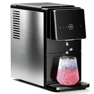 Nugget Ice Maker Countertop, 33 Lbs/24H, Automatic Ice Dispenser, Self-Cleaning Portable Ice Machine, 1.8L Water Tank, Touch Screen & Auto Ice Drop, for Home/Office/Kitchen Nugget Ice Maker Countertop, 33 Lbs/24H, Automatic Ice Dispenser, Self-Cleaning Portable Ice Machine, 1.8L Water Tank, Touch Screen & Auto Ice Drop, for Home/Office/Kitchen