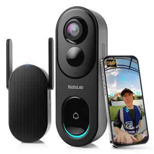 Doorbell Camera Wireless, 5MP Video Doorbell with 180°Panoramic View, Battery Powered Door Bell, Package Detection, 2.4 GHz WiFi, Easy Installation, AI Motion Detection, VR Mode Doorbell Camera Wireless, 5MP Video Doorbell with 180°Panoramic View, Battery Powered Door Bell, Package Detection, 2.4 GHz WiFi, Easy Installation, AI Motion Detection, VR Mode