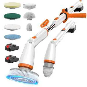 Cordless Electric Spin Scrubber with Smart Display, 1500RPM Powerful Cleaning, 4000mAh Rechargeable Battery, 7 Replaceable Brushes Ideal for Bathtub, Tile, Floor & Shower Cordless Electric Spin Scrubber with Smart Display, 1500RPM Powerful Cleaning, 4000mAh Rechargeable Battery, 7 Replaceable Brushes Ideal for Bathtub, Tile, Floor & Shower