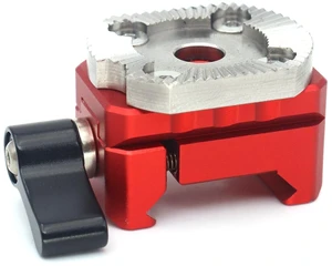 SZJELEN Standard Quick Release NATO Clamp With ARRI Rosette M6 Thread Mount For DSLR Camera Cage Rig NATO Safety Rail Connecting - Red SZJELEN Standard Quick Release NATO Clamp With ARRI Rosette M6 Thread Mount For DSLR Camera Cage Rig NATO Safety Rail Connecting - Red