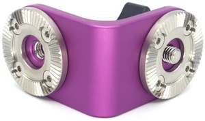 SZJELEN Dual ARRI Rosettes Extension Mount Connector With Central M6 Thread & Adjustable Thumb Knob For Camera Rig Handle Grip - Purple SZJELEN Dual ARRI Rosettes Extension Mount Connector With Central M6 Thread & Adjustable Thumb Knob For Camera Rig Handle Grip - Purple