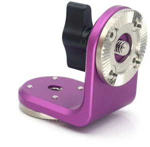 SZJELEN Dual ARRI Rosettes Extension Mount Connector With Central M6 Thread & Adjustable Thumb Knob For Camera Rig Handle Grip - Purple SZJELEN Dual ARRI Rosettes Extension Mount Connector With Central M6 Thread & Adjustable Thumb Knob For Camera Rig Handle Grip - Purple