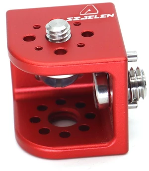 SZJELEN Camera Mount Cube Adapter (4-Sided) Camera Mount with 3/8" Locating Holes, 3/8 to 1/4 Thread Adapter, 1/4 Screws, 3/8 Screws and Locating Pins - Red SZJELEN Camera Mount Cube Adapter (4-Sided) Camera Mount with 3/8" Locating Holes, 3/8 to 1/4 Thread Adapter, 1/4 Screws, 3/8 Screws and Locating Pins - Red