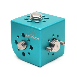 SZJELEN Camera Mount Cube Adapter (4-Sided) Camera Mount with 3/8" Locating Holes, 3/8 to 1/4 Thread Adapter, 1/4 Screws, 3/8 Screws and Locating Pins - Green SZJELEN Camera Mount Cube Adapter (4-Sided) Camera Mount with 3/8" Locating Holes, 3/8 to 1/4 Thread Adapter, 1/4 Screws, 3/8 Screws and Locating Pins - Green