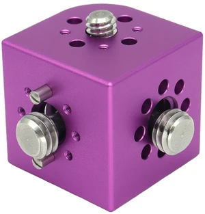 SZJELEN Camera Mount Cube Adapter (4-Sided) Camera Mount with 3/8" Locating Holes, 3/8 to 1/4 Thread Adapter, 1/4 Screws, 3/8 Screws and Locating Pins - Purple SZJELEN Camera Mount Cube Adapter (4-Sided) Camera Mount with 3/8" Locating Holes, 3/8 to 1/4 Thread Adapter, 1/4 Screws, 3/8 Screws and Locating Pins - Purple