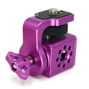 SZJELEN Bolt-On Monitor Hinge Cube, 360 degree rotating pan tilt bracket, Camera 3/8 screws fixed 1/4 monitor bracket, adjustable back and forth, Locating Pins - Purple SZJELEN Bolt-On Monitor Hinge Cube, 360 degree rotating pan tilt bracket, Camera 3/8 screws fixed 1/4 monitor bracket, adjustable back and forth, Locating Pins - Purple