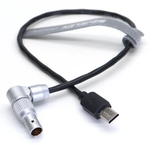 SZJELEN Timecode Cable Rotate Right Angle 0B 5Pin to Micro-USB for Sony FX3 A7S3 A1 - 30cm SZJELEN Timecode Cable Rotate Right Angle 0B 5Pin to Micro-USB for Sony FX3 A7S3 A1 - 30cm