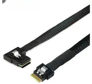 FOR High-speed SlimSAS 4.0 SFF-8654 4i to SAS SFF-8087 Left Angle Adapter Cable for High-Performance Servers FOR High-speed SlimSAS 4.0 SFF-8654 4i to SAS SFF-8087 Left Angle Adapter Cable for High-Performance Servers