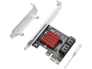 PCI-E to SATA Adapter 4 Port PCIe Expansion Card 6Gbps SATA 3.0 Controller PCI Express Controller Card with Low Profile Bracket for Windows/ Linux PCI-E to SATA Adapter 4 Port PCIe Expansion Card 6Gbps SATA 3.0 Controller PCI Express Controller Card with Low Profile Bracket for Windows/ Linux