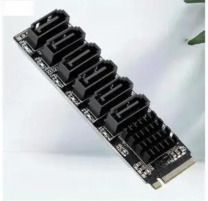 FOR NVME to SATA Expansion Card M.2 to SATA Adapter M2 Connector Internal SSD SATA 3 Port Multiplier NGFF M Key to SATA3 Controller FOR NVME to SATA Expansion Card M.2 to SATA Adapter M2 Connector Internal SSD SATA 3 Port Multiplier NGFF M Key to SATA3 Controller