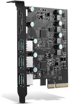 PCIe to USB 3.2 Gen 2 Card with 20Gbps Bandwidth 5Port (3X USBA 2X USBC) Converter PCIE Splitter for Windows 10/8 PCIe to USB 3.2 Gen 2 Card with 20Gbps Bandwidth 5Port (3X USBA 2X USBC) Converter PCIE Splitter for Windows 10/8