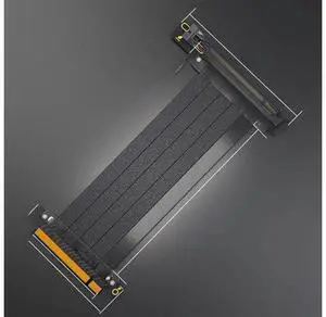 FOR 90Degree PCI-E X16 4.0 Flexible Cable Black PCI Express 16x Shielded High Speed 64G GPU Riser Cable 30cm PCIE4.0 Extension Cable FOR 90Degree PCI-E X16 4.0 Flexible Cable Black PCI Express 16x Shielded High Speed 64G GPU Riser Cable 30cm PCIE4.0 Extension Cable