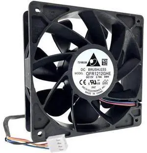 Delta QFR1212GHE,High Speed Bitcoin GPU Miner Mining Cooling Fan 120X120X38mm DC 12V 6000RPM Dual Ball Bearing PWM 4P Delta QFR1212GHE,High Speed Bitcoin GPU Miner Mining Cooling Fan 120X120X38mm DC 12V 6000RPM Dual Ball Bearing PWM 4P