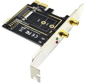 M.2 Wifi Adapter M2 Ngff Key A-E to Mini Pci Express Wifi Raiser PCI-E 1X NGFF Wireless Support Mini Pcie Network Card M.2 Wifi Adapter M2 Ngff Key A-E to Mini Pci Express Wifi Raiser PCI-E 1X NGFF Wireless Support Mini Pcie Network Card