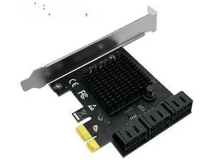 FOR Chia 6 Port SATA 3 PCI Express Expansion Card PCI-E SATA Controller PCIE 1X to SATA3 6Gb Adapter Add On Cards for HDD SSD FOR Chia 6 Port SATA 3 PCI Express Expansion Card PCI-E SATA Controller PCIE 1X to SATA3 6Gb Adapter Add On Cards for HDD SSD