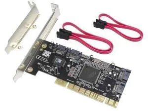 4 Ports PCI SATA Raid Controller Internal Expansion Card with 2 Sata Cables, PCI to SATA Adapter Converter for Desktop PC Support HDD SSD 4 Ports PCI SATA Raid Controller Internal Expansion Card with 2 Sata Cables, PCI to SATA Adapter Converter for Desktop PC Support HDD SSD