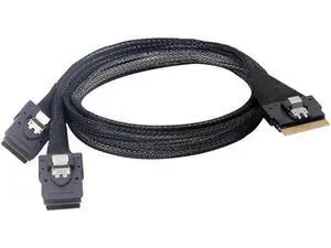 PCI-E Ultraport Slimline SAS Slim 4.0 SFF-8654 8i 74pin to Dual SFF-8087 Mini SAS Cable PCI-Express PCI-E Ultraport Slimline SAS Slim 4.0 SFF-8654 8i 74pin to Dual SFF-8087 Mini SAS Cable PCI-Express