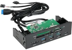 5.25" Internal Card Reader Media Multi-Function Dashboard PC Front Panel Type-C USB 3.1 USB 3.0 Support CF 5.25" Internal Card Reader Media Multi-Function Dashboard PC Front Panel Type-C USB 3.1 USB 3.0 Support CF