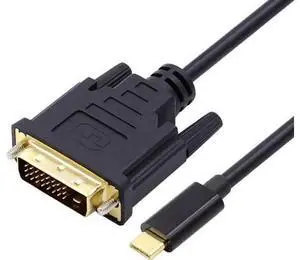 USB 3.1 Type C USB-C Source to DVI 1080P 60hz Displays Male Monitor Cable for Laptop 1.8m USB 3.1 Type C USB-C Source to DVI 1080P 60hz Displays Male Monitor Cable for Laptop 1.8m