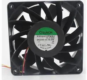 12038 24V large air volume double ball fan PSD2412PMB2 3-wire fan 12038 24V large air volume double ball fan PSD2412PMB2 3-wire fan
