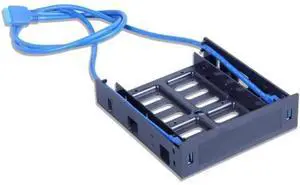 2 X USB 3.0 Front Panel with 3.5Inch Device/HDD or 2.5Inch SSD/HDD to 5.25 Floppy to Optical Drive Bay Tray Bracket 2 X USB 3.0 Front Panel with 3.5Inch Device/HDD or 2.5Inch SSD/HDD to 5.25 Floppy to Optical Drive Bay Tray Bracket
