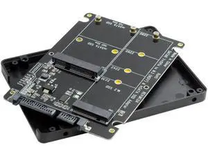 2 in 1 Combo M.2 NGFF B-Key & MSATA SSD to SATA 3.0 Adapter Converter Case Enclosure Support SATA Reversion 3.2 2 in 1 Combo M.2 NGFF B-Key & MSATA SSD to SATA 3.0 Adapter Converter Case Enclosure Support SATA Reversion 3.2