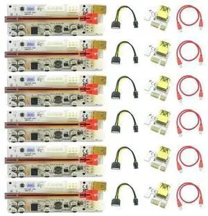 FOR 6PCS PCIE Riser 010 USB3.0 Cable PCI-E X1 Card Riser PCI Express X16 Extender For Video Card Cobo Riser For FOR 6PCS PCIE Riser 010 USB3.0 Cable PCI-E X1 Card Riser PCI Express X16 Extender For Video Card Cobo Riser For