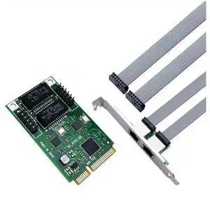 FOR Mini PCIE Gigabit Network Card PCIE to 2 Port RJ45 Network Card Ethernet Gigabit 10/100/1000Mbps Network Adapter FOR Mini PCIE Gigabit Network Card PCIE to 2 Port RJ45 Network Card Ethernet Gigabit 10/100/1000Mbps Network Adapter