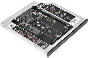 MSATA NGFF B/M-Key SSD to Slimline SATA 13Pin Caddy Case for 9.5mm Universal Laptop CD/DVD-ROM Bay MSATA NGFF B/M-Key SSD to Slimline SATA 13Pin Caddy Case for 9.5mm Universal Laptop CD/DVD-ROM Bay