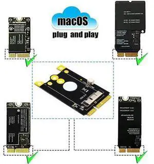 Upgrade Version Mini PCIe (MPCIe) Converter Adapter Board 12+6 Pins WiFi Card to Mini PCI-E for Broadcom BCM94360CD Upgrade Version Mini PCIe (MPCIe) Converter Adapter Board 12+6 Pins WiFi Card to Mini PCI-E for Broadcom BCM94360CD