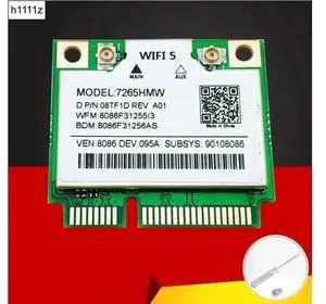 1167Mbps 7265HMW MINI PCIE Wifi Card Dual Band 2.4G + 5G Wifi Wireless Mini PCI-E Network Card Bluetooth V4.0 Supports WIN7/8/10 1167Mbps 7265HMW MINI PCIE Wifi Card Dual Band 2.4G + 5G Wifi Wireless Mini PCI-E Network Card Bluetooth V4.0 Supports WIN7/8/10
