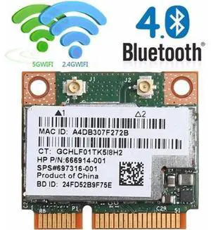 Dual Band 2.4+5G 300M 802.11a/b/g/n WiFi Bluetooth 4.0 Wireless Half Mini PCI-E Card For HP BCM943228HMB SPS 718451-001 Dual Band 2.4+5G 300M 802.11a/b/g/n WiFi Bluetooth 4.0 Wireless Half Mini PCI-E Card For HP BCM943228HMB SPS 718451-001