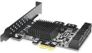Ruth's sister 88SE9215 Chip 8 Ports SATA 3.0 To Pcie Expansion Card PCI Express SATA Adapter SATA 3 Converter With Heat Sink For HDD Ruth's sister 88SE9215 Chip 8 Ports SATA 3.0 To Pcie Expansion Card PCI Express SATA Adapter SATA 3 Converter With Heat Sink For HDD