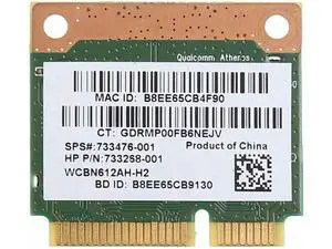 802.11b/g/n WiFi Bluetooth 4.0 Wireless Half Mini PCI-E Card For HP Atheros QCWB335 AR9565 SPS 690019-001 733476-001 802.11b/g/n WiFi Bluetooth 4.0 Wireless Half Mini PCI-E Card For HP Atheros QCWB335 AR9565 SPS 690019-001 733476-001