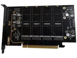 FOR M.2 NVME to PCIe 4.0 X16 Adapter Card, Supports 4 NVMe M.2 2280, Supports Bifurcation Raid FOR M.2 NVME to PCIe 4.0 X16 Adapter Card, Supports 4 NVMe M.2 2280, Supports Bifurcation Raid