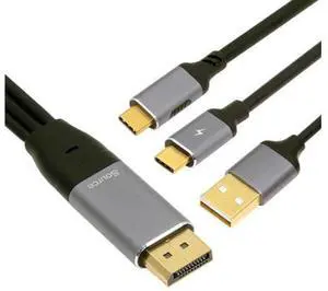 Displayport to USB C Cable 4k@60hz with USB Power Supply Support Touch Display for Host Connected to Portable Screen/VR Glasses 6.56FT/2.0M Displayport to USB C Cable 4k@60hz with USB Power Supply Support Touch Display for Host Connected to Portable Screen/VR Glasses 6.56FT/2.0M