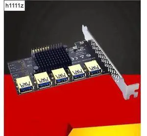 PCIE 1 to 5 Riser Adapter PCIE X1 to USB 3.0 Multiplier PCI Express Riser Card For Graphic Card Bitcoin Miner Mining Add On Card PCIE 1 to 5 Riser Adapter PCIE X1 to USB 3.0 Multiplier PCI Express Riser Card For Graphic Card Bitcoin Miner Mining Add On Card