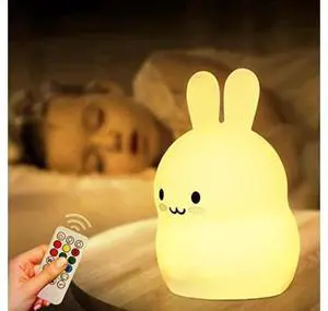 Gemdeck Kids Bunny Night Light, Rabbit Led Silicone Bedside Lamp, LED Touch Lights Gemdeck Kids Bunny Night Light, Rabbit Led Silicone Bedside Lamp, LED Touch Lights