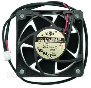 FOR AD06024XB257000 6025 dc 24v AD0624HB-A70GL 2wire Cooling Fan 60*60*25MM FOR AD06024XB257000 6025 dc 24v AD0624HB-A70GL 2wire Cooling Fan 60*60*25MM