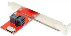 Mini SAS HD SFF-8643 PCI-Express 4.0 to Oculink SFF-8611 SFF-8612 PCBA Female Adapter With Bracket Mini SAS HD SFF-8643 PCI-Express 4.0 to Oculink SFF-8611 SFF-8612 PCBA Female Adapter With Bracket