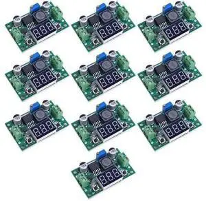 LM2596 DC-DC Buck Converter Voltage Regulator Adjustable 4.0-40V to 1.25-37V 2A Power Supply Module with LED Voltmeter Display (Pack of 10pcs) LM2596 DC-DC Buck Converter Voltage Regulator Adjustable 4.0-40V to 1.25-37V 2A Power Supply Module with LED Voltmeter Display (Pack of 10pcs)