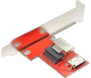 PCI-Express 4.0 Mini SAS SFF-8087 to Oculink SFF-8611 SFF-8612 PCBA Female Adapter With Bracket PCI-Express 4.0 Mini SAS SFF-8087 to Oculink SFF-8611 SFF-8612 PCBA Female Adapter With Bracket