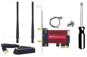 WiFi 7 BE200 Pro Pcie Wireless Network Adapter+8DB Antenna BT5.4 Tri Band 2.4G/5G/6GHz BE200 WiFi Card for Win11 Linux-AB01 WiFi 7 BE200 Pro Pcie Wireless Network Adapter+8DB Antenna BT5.4 Tri Band 2.4G/5G/6GHz BE200 WiFi Card for Win11 Linux-AB01