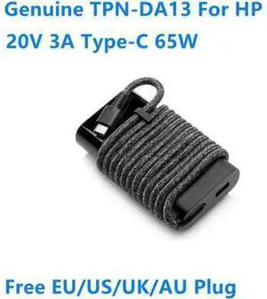 TPN-DA13 65W 20V 3A 60W Type-C 5V 1A 5W USB-C AC Adapter For HP L21487-001 916369-013 Laptop Power Supply Charger TPN-DA13 65W 20V 3A 60W Type-C 5V 1A 5W USB-C AC Adapter For HP L21487-001 916369-013 Laptop Power Supply Charger