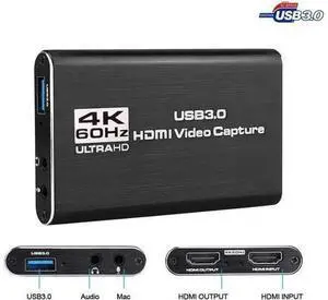 4K USB 3.0 Video Capture Card HDMI-compatible 1080P 60fps HD Video Recorder Grabber For OBS Capturing Game Card Live 4K USB 3.0 Video Capture Card HDMI-compatible 1080P 60fps HD Video Recorder Grabber For OBS Capturing Game Card Live