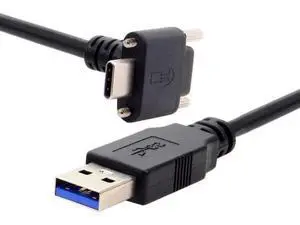 Up Angled USB 3.1 Type-C Dual Screw Locking to Standard USB3.0 Data Cable Up Angled USB 3.1 Type-C Dual Screw Locking to Standard USB3.0 Data Cable