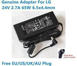 24V 2.7A 65W 6.5x4.4mm LCAP38 Power Supply AC Adaptor For LG Monitor Laptop Adapter Charger 24V 2.7A 65W 6.5x4.4mm LCAP38 Power Supply AC Adaptor For LG Monitor Laptop Adapter Charger