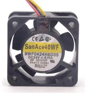 For Sanyo 9WF0424H6D05 4020 DC 24V 0.11A 3-P axial cooling fan waterproof For Sanyo 9WF0424H6D05 4020 DC 24V 0.11A 3-P axial cooling fan waterproof