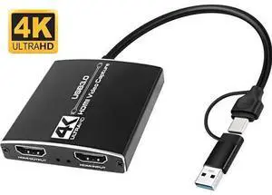 4K HDMI Capture Card USB C 3.0,Full HD 1080P 60FPS HDMI Video Capture Card Nintendo Switch, Game Capture Card for Streaming PS5, Xbox, DSLR, PS4, Camera, OBS, PC 4K HDMI Capture Card USB C 3.0,Full HD 1080P 60FPS HDMI Video Capture Card Nintendo Switch, Game Capture Card for Streaming PS5, Xbox, DSLR, PS4, Camera, OBS, PC